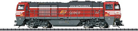 Trix 22343 HO Scale Vossloh Class G 2000 BB Diesel - Sound and DCC-SX -- Serfer Servizi Ferroviari (Era VI; red, gray, white)