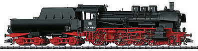 Trix 22382 HO Scale Class 38.10-40 0-10-0 & 2 T30 Tub Tender with Sound & DCC -- German Federal Railway (Era III 1965; black, red)