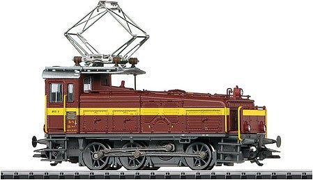 Trix 22392 HO Scale Class Ee 3/3 Halbschuh Electric Switcher with Sound & DCC/SX -- Swiss Postal System PTT (Era IV; Oxide, yellow)