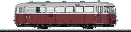 Trix 22395 HO Scale Class Z 161(VT 95.9) Railcar with Sound & DCC/Digital -- Luxembourg State Railways CFL (Era III 1964-1965; silver, red)