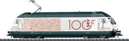 Trix 22412 HO Scale Class Re 460 Electric Locomotive with Sound & DCC-Digital -- Swiss Federal Railways SBB #460 113-4 (Era VI 2019, SEV 100 Years; white, red)
