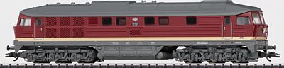Trix 22428 HO Scale Class 132 Ludmilla Diesel Locomotive with Sound & DCC -- German State Railroad (Era IV 1989; red, gray, white)