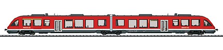 Trix 22489 HO Scale LINT 41 Class 648.2 Diesel Railcar Set - 3-Rail - Sound and Digital -- German Federal Railway #648 204-5, 648 704-4 (Era VI 2016; Regio Red, gray)