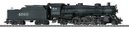 Trix 22591 HO Scale USRA Light 2-8-2 Mikado w/Sound & DCC -- Atchison, Topeka & Santa Fe #4060 (Weathered, black)