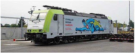 Trix 22653 HO Scale Class 185.2 Electric Locomotive with Sound & DCC/SX -- Captrain Germany (150th Anniv. Hamburg Harbor Railroad; Era VI 2016, white)