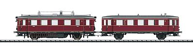 Trix 22675 HO Scale Class VT 75.9 Railcar & VB 140 Trailer Set - Sound & DCC Equipped -- German Federal Railway (Era III; red, gray)