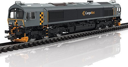 Trix 22694 HO Scale EMD Class 66 Diesel Locomotive with Sound & DCC -- CargoNet #D66 401 (Era VI 2012; gray, orange, black)