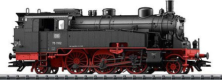 Trix 22793 HO Scale Class 75.4 2-6-2T Locomotive with Sound, Smoke & DCC - Insidr -- German Federal Railway #75 1102 (Era III; black, red)
