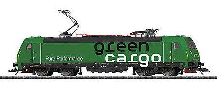 Trix 22807 HO Scale Bombardier Traxx Class Re 14 Electric - DCC Equipped -- Swedish State Railways ("Green Cargo" Slogan; green, black, white)