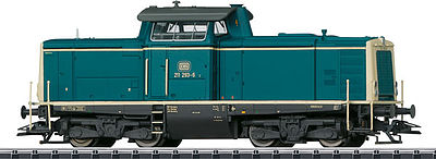 Trix 22822 HO Scale Class 211 Diesel Locomotive with Sound & DCC -- German Federal Railway (Era IV 1980; Ocean Blue, Ivory)
