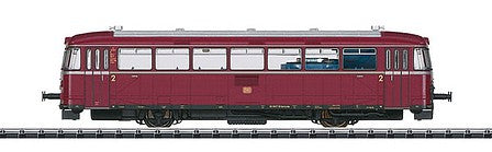 Trix 22984 HO Scale Class VT 98 Rail Bus with Sound & DCC/SX -- German Federal Railway (Era III 1962; Crimson Red, black, gray)