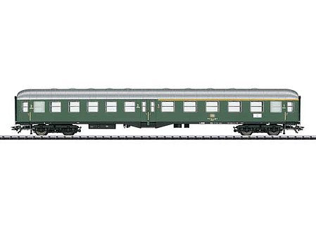 Trix 23120 HO Scale Type ABymb 411 1st/2nd Class Center-Entry Coach - Ready-to-Run -- German Federal Railway (Era IV 1969; green, silver)