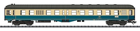 Trix 23175 HO Scale Type BDylf 457 2nd Class Cab Car-Baggage-Coach - Ready-to-Run -- German Federal Railway (Era IV 1984; Ocean Blue, Ivory, gray)
