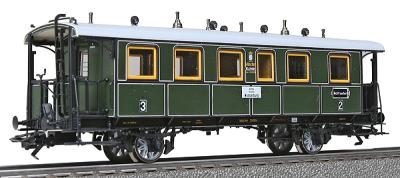 Trix 23227 HO Scale Bauart Branch Line Type BCL 09 2nd/3rd Class 2-Axle Coach - Ready-to-Run -- Royal Bavarian State Railroad K.Bay.Sts.B. (Era I, green)