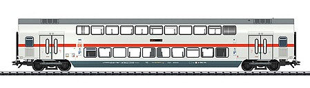 Trix 23248 HO Scale Type DApza 687.2 1st Class Bi-Level Coach - Ready-to-Run -- German Federal Railway (Era VI 2016; white, red, gray)