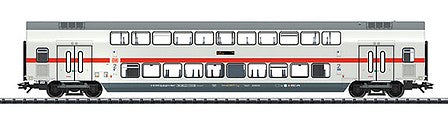 Trix 23249 HO Scale Type DBpza 682.2 2nd Class Bi-Level Coach - Ready-to-Run -- German Federal Railway (Era VI 2016; white, red, gray)