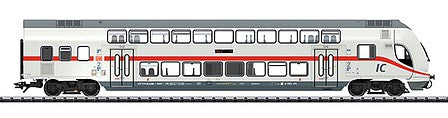 Trix 23250 HO Scale Type DBpbzfa 668.2 2nd Class Bi-Level Cab Car - Ready-to-Run -- German Federal Railway (Era VI 2016; white, red, gray)