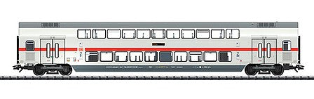 Trix 23251 HO Scale Type DBpza 682.2 2nd Class Bi-Level Coach - Ready-to-Run -- German Federal Railway (Era VI 2016; white, red, gray)