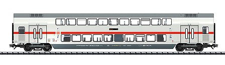 Trix 23252 HO Scale Type DBpza 682.2 2nd Class Bi-Level Coach - Ready-to-Run -- German Federal Railway (Era VI 2016; white, red, gray)