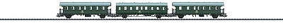 Trix 23321 HO Scale 3-Car Passenger set - Ready-to-Run -- German State Railroad DR (Era IV 1970, green)