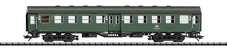 Trix 23492 HO Scale Type Byg 514 2nd Class Rebuild Coach - Ready to Run -- German Federal Railway (Car #5: Era IV 1975; green, gray)