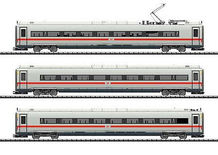 Trix 23971 HO Scale ICE 4 3-Car Add-On Set - Ready to Run -- German Federal Railway (Era VI 2019; white, red)