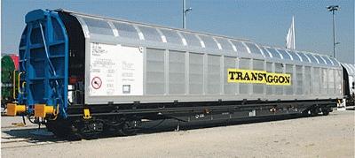 Trix 24420 HO Scale High-Capacity Sliding-Wall Boxcar -- German Federal Railway