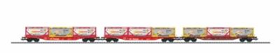 Trix 24426 HO Scale Type Sgns 691 Tank Container 3-Car Set - Era V -- German Federal Railway