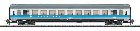 Trix 31163 HO Scale Mimara Type WReelmt 1st Class Diner - 3-Rail - Ready-to-Run - Trix Express -- Croatian Railways HZ (Era IV; white, blue, gray)