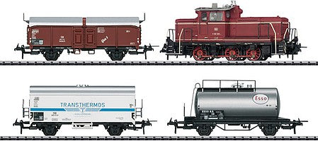 Trix 31181 HO Scale Transfer Freight Train-Only Set - 3 Cars - Standard DC -- German Federal Railway (Era III)