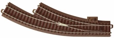 Trix 62672 HO Scale C-Track - Curved - Right Turnout - 30 Degrees -- Radius: 14-3/16" 360mm