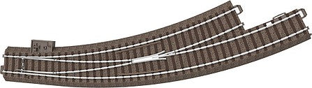 Trix 62771 HO Scale C-Track - Curved - Wide-Radius Turnout - Left -- Radius: 20-1/4" 515mm