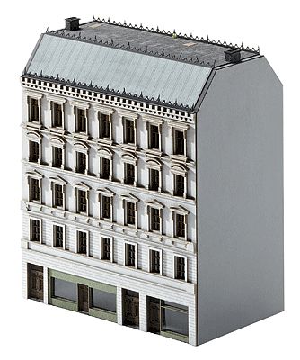 Trix 66144 N Scale Wilhelminian-Era 5-Story Stucco Townhouse - Kit -- 3-1/4 x 3-1/4 x 6-1/8" 8.2 x 8.2 x 15.5cm
