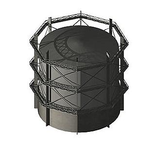 Trix 66167 HO Scale Gas Holder Building Kit