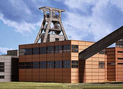 Trix 66311 N Scale Essen Customs Union Coal Mine Sorting House Part 2 - Minitrix -- Laser-Cut Cardstock Kit - Mine Complex Total: 39 x 39" 10 x 10cm