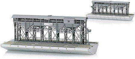 Trix 66325 N Scale Hunt'sche Large Coaling Station -- Laser-Cut Card Kit