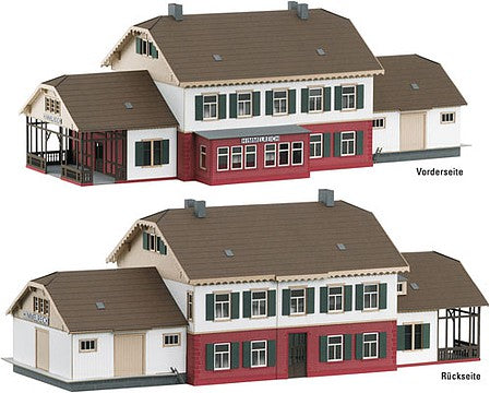 Trix 66337 N Scale Himmelreich Station -- Laser-Cut Card Kit - 8-3/16 x 3-11/16 x 2-7/8" 20.8 x 9.4 x 7.4cm
