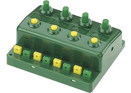 Trix 66596 All Scale Four-Way Push-Button Controller -- Green