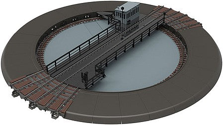 Trix 66861 HO Scale 74'9" Motorized Turntable for C-Track with Sound and Digital - Assembled -- Pit Diameter: 10-15/16" 27.8cm; 12-Degree Track Angles