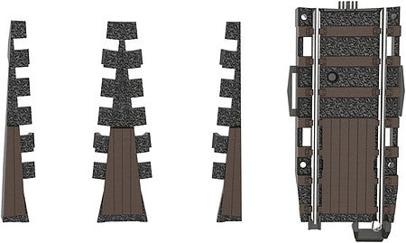 Trix 66871 HO Scale Turntable Expansion Set - Adds 3 Tracks -- Use with #66861 (Sold Separately)