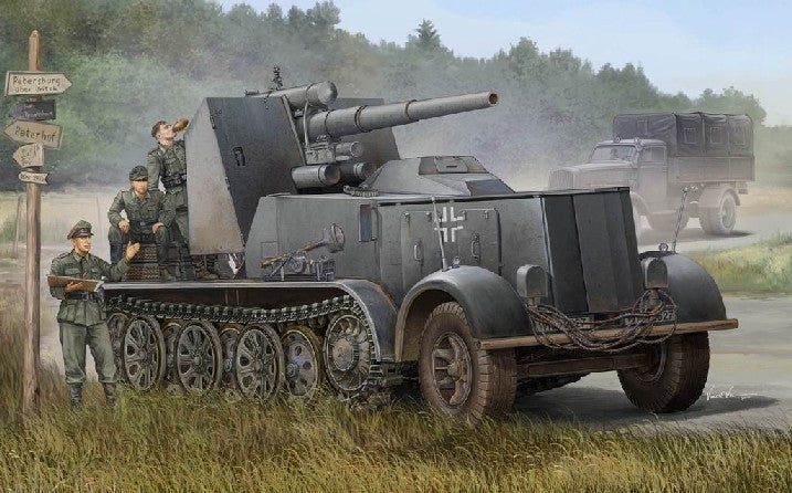 Trumpeter 1585 1/35 SdKfz 8 Halftrack w/8.8 cm Flak 18 Self-Propelled Gun