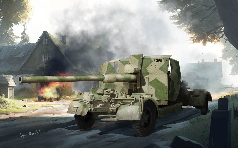 Trumpeter 2358 1/35 German 8.8cm Flak 41 Gun (New Variant) (DEC)