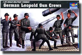 Trumpeter 406 1/35 German Leopold Railway Gun Crew Figure Set (8)