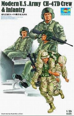 Trumpeter 415 1/35 US Army CH47D Helicopter Crew 2003 Figure Set (5)