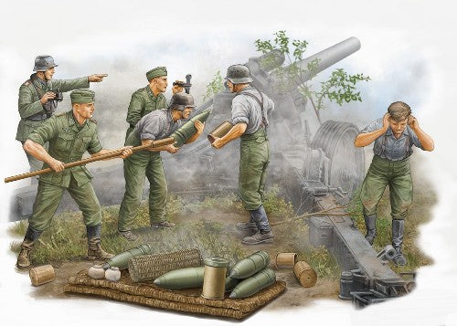 Trumpeter 425 1/35 German Field Howitzer Firing Crew Figure Set (5)