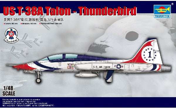 Trumpeter 5809 1/48 USAF T38A Talon Thunderbird Jet Trainer