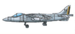 Trumpeter 6259 1/350 AV8B Harrier Aircraft Set for Carriers (6/Bx)