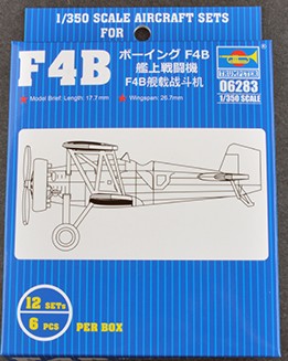 Trumpeter 6283 1/350 F4B BiPlane Fighter Set for Carriers (12/Bx)