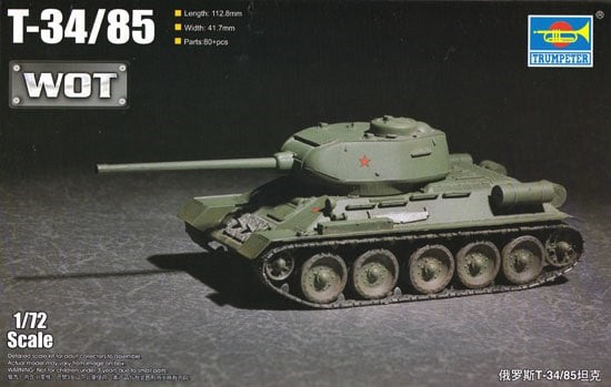 Trumpeter 7167 1/72 Soviet T34/85 Tank