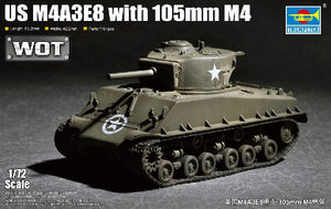 Trumpeter 7168 1/72 US M4A3E8 Tank w/105mm M4 Gun